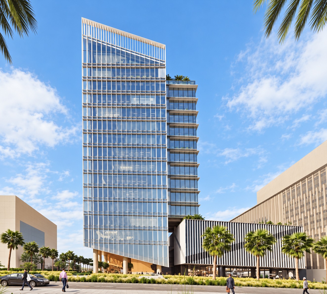 Architectural rendering of Zayed City Offices